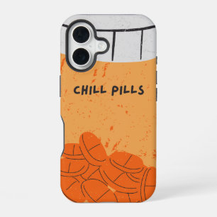 'Chill Pills' Medicine Bottle Good Vibes Humour iPhone 16 Case
