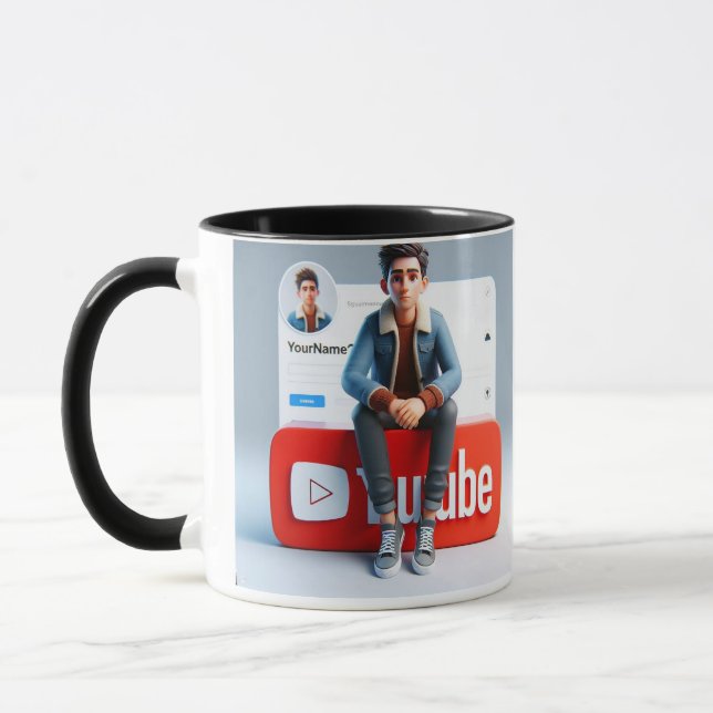 Chill & Sip : YouTube Edition Mug Social Media Log (Gauche)