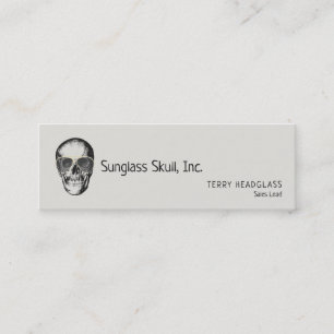 Chill Skull Vintage Sunglasses Mini Business Card