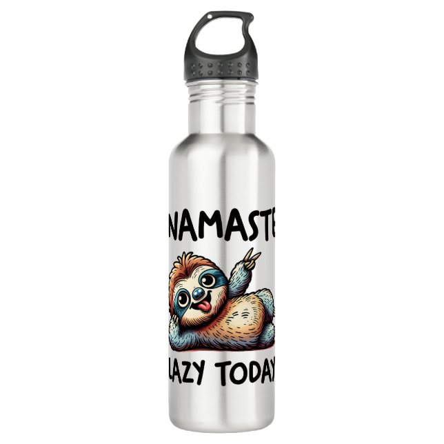 Chill Sloth Namaste Lazy Vibes 710 Ml Water Bottle (Front)