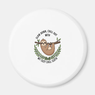 Chill Sloth, USA Animal Magnet