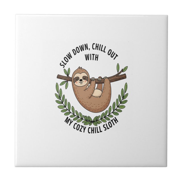 Chill Sloth, USA Animal Tile (Front)