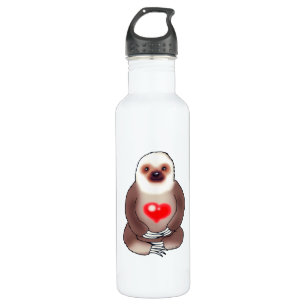 Chill Sloth with Glowing Heart 710 Ml Water Bottle