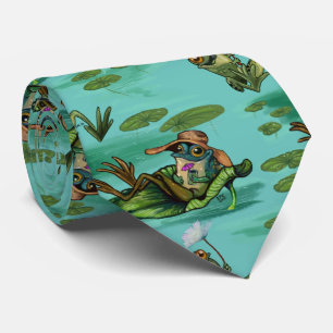 Chill Summer Frogs Tie