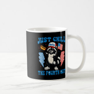 Chill The Fourth Out Funny Racoon 4th Of July Patr Coffee Mug