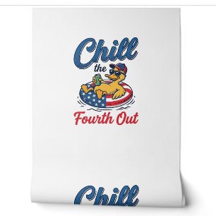 Chill the Fourth Out Patriotic Duck T-Shirt Design Wallpaper