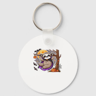 Chill Thrills Halloween Sloth Oversized T-Shirt Keychain