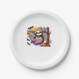 Chill Thrills Halloween Sloth Oversized T-Shirt Paper Plate