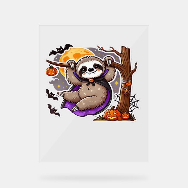 Chill Thrills Halloween Sloth T-Shirt surdimension (Recto)