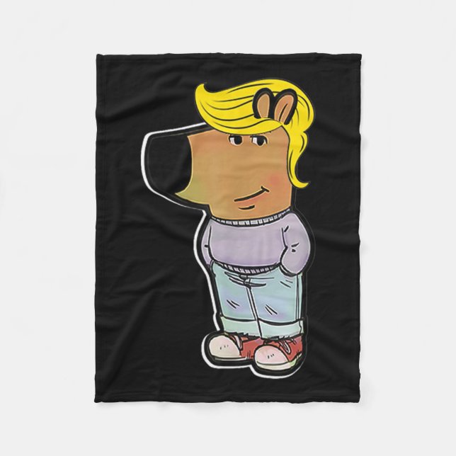 Chill Trump Meme Funny Chill Guys Meme  Fleece Blanket (Front)