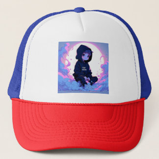 Chill wave t shirt trucker hat