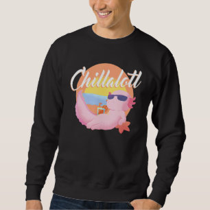 Chillalotl Axolotl Calm Holiday Beach Sunglasses Sweatshirt