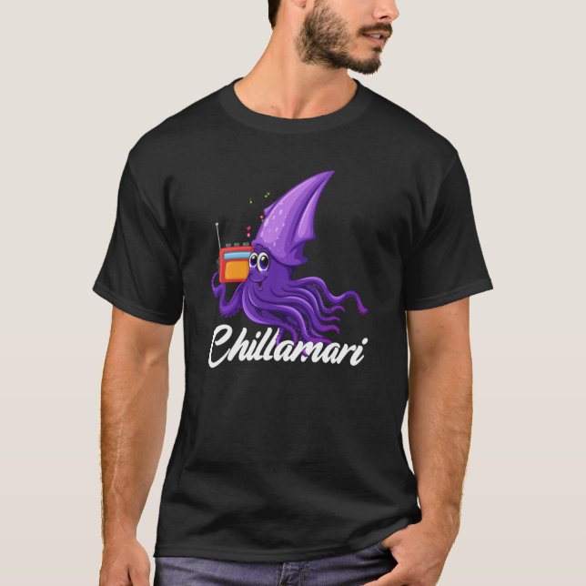 Chillamari Calamari Sea Squid Tentacles T-Shirt (Front)