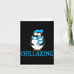 Chillaxing Cute Penguin Christmas Zoo Gift  Card