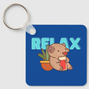 Chilled Capybara Charm Keychain