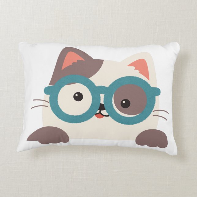 Chilled Cat Accent Pillow (Back)