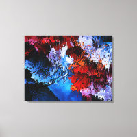 Chilled Inferno Blue Red Contemporary Abstract Art