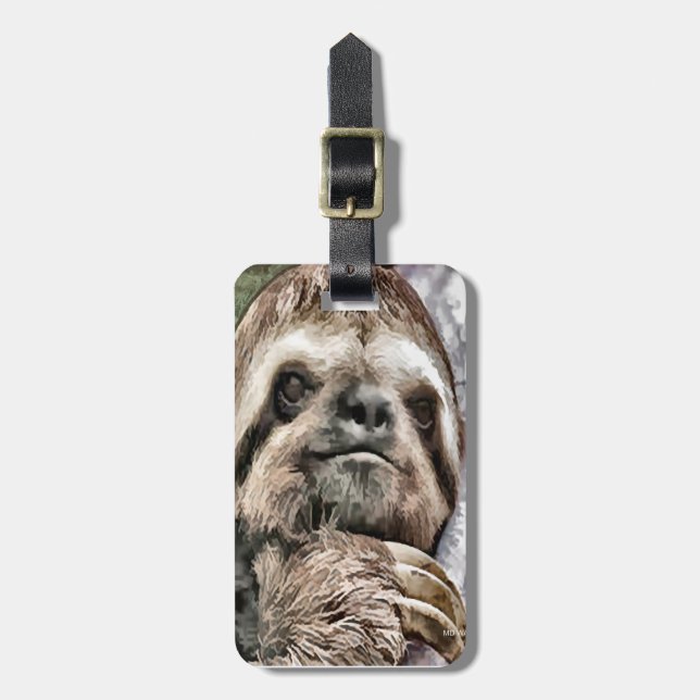 Chilled Sloth Luggage Tag (Front Vertical)