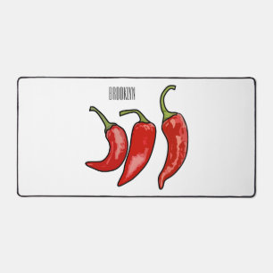Chilli cartoon illustration  desk mat