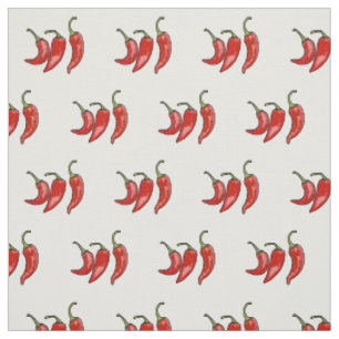 Chilli cartoon illustration fabric