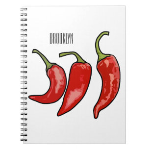 Chilli cartoon illustration notebook