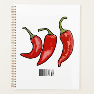Chilli cartoon illustration planner