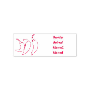 Chilli cartoon illustration  self-inking stamp
