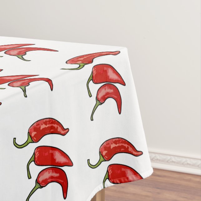Chilli cartoon illustration  tablecloth (In Situ)