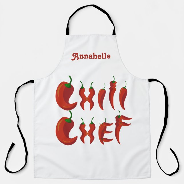 Chilli Chef Personalize Long Apron (Front)