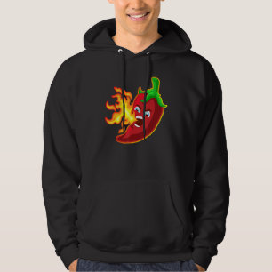 Chilli Hot Pepper Breathing Fire Spicy Chillis Sau Hoodie