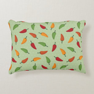 Chilli pepper pattern accent pillow