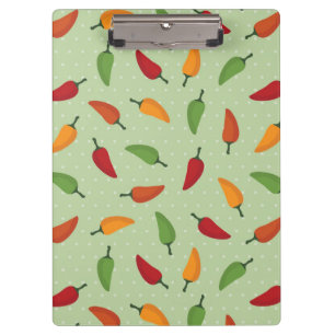Chilli pepper pattern clipboard