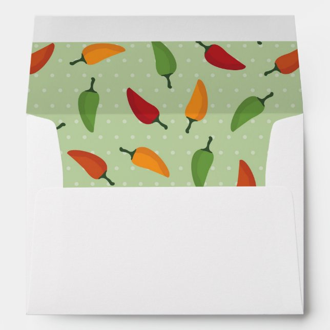 Chilli pepper pattern envelopes (Back (Bottom))