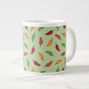 Chilli pepper pattern large coffee mug