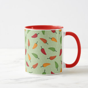 Chilli pepper pattern mug