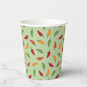 Chilli pepper pattern paper cups