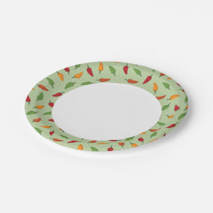 Chilli pepper pattern paper plate