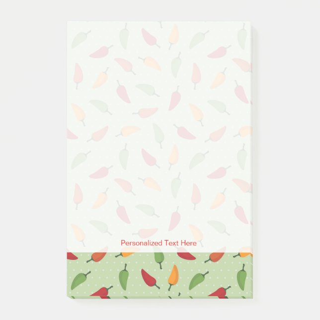 Chilli pepper pattern post-it notes (Front)