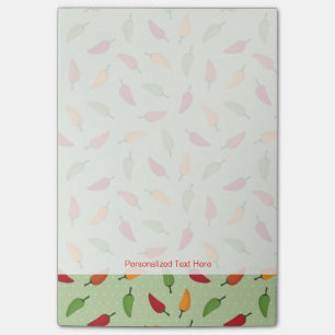 Chilli pepper pattern post-it notes