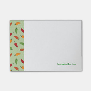 Chilli pepper pattern post-it notes