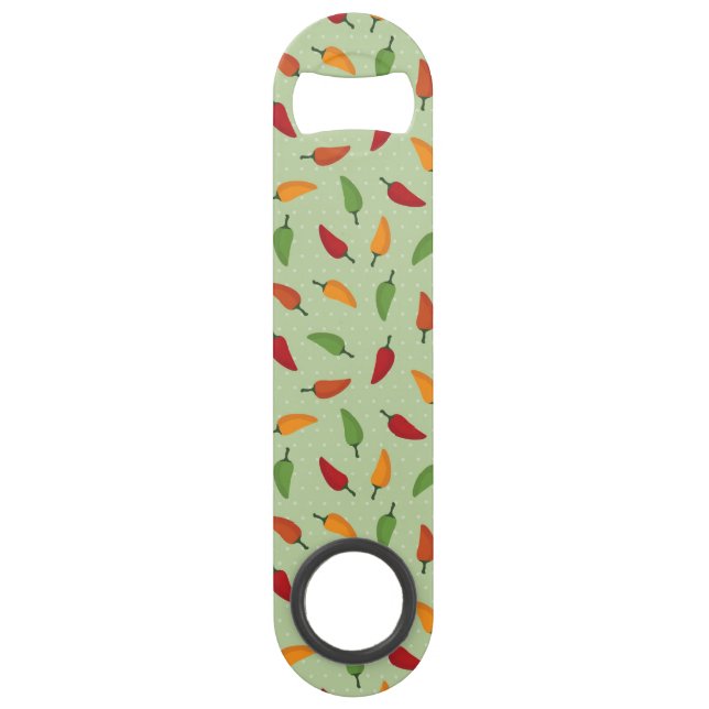 Chilli pepper pattern speed bottle opener (Front)
