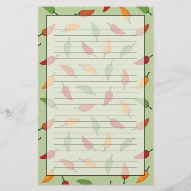 Chilli pepper pattern stationery (Front)