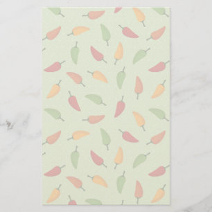 Chilli pepper pattern stationery