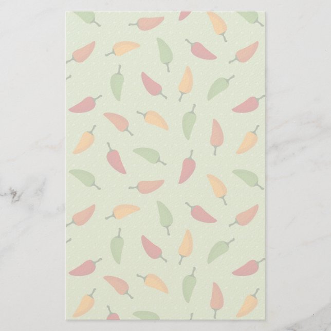 Chilli pepper pattern stationery (Front)