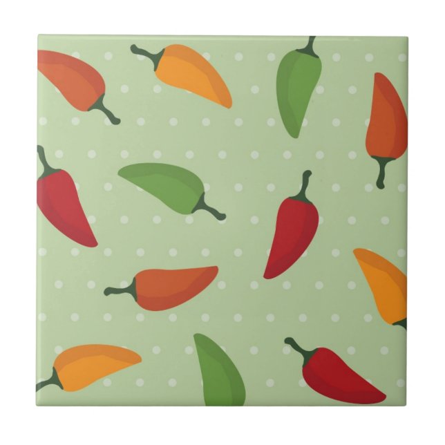 Chilli pepper pattern tile (Front)