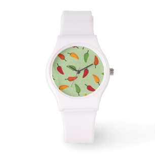 Chilli pepper pattern watch