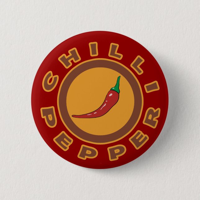 chilli pepper. spice 2 inch round button (Front)