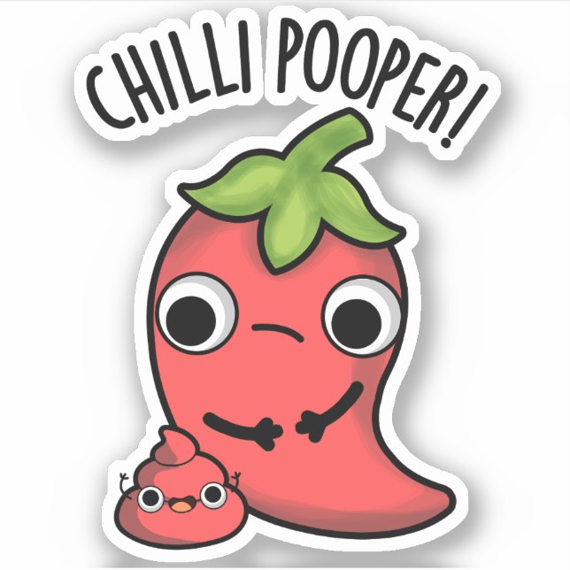 Chilli Poooper Funny Pepper Pun  (Front)