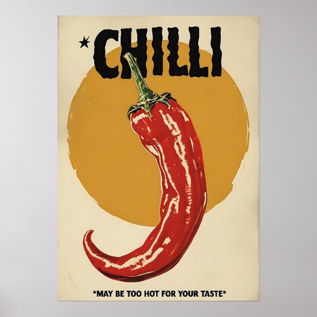 Chilli | Spicy Food Inspired Poster (Front)