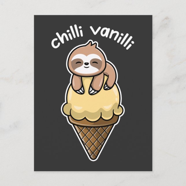 Chilli Vanilli v Chillende Faultier Postcard (Front)